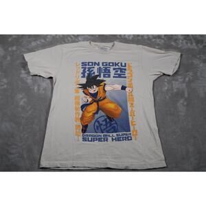 Dragon Ball Super Son Goku Shirt Mens Medium Beige Anime Graphic Tee 2022‎ Toei
